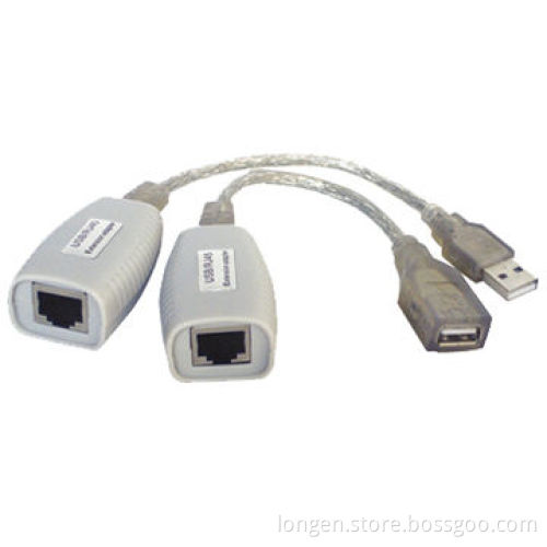 USB to RJ45 Extension Adapter, Extension Distance of 100m by Cat 5ENew